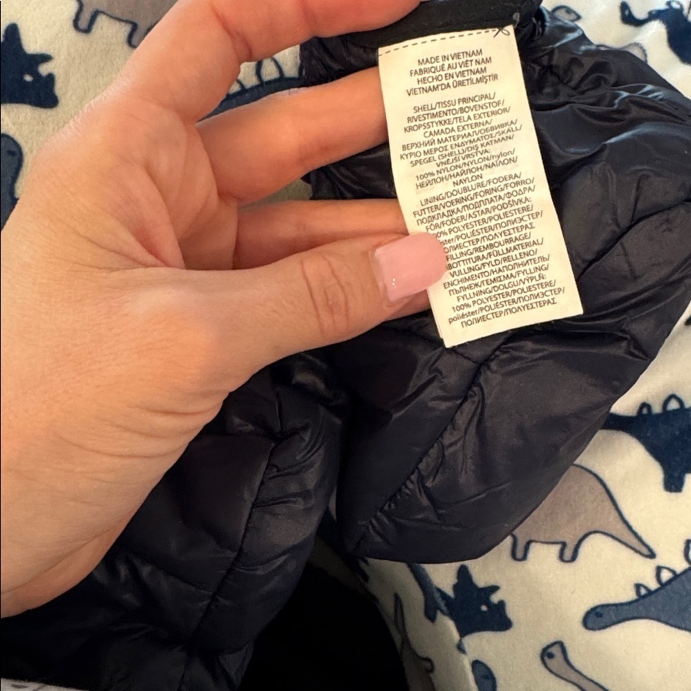 RALPH LAUREN HOODED DOWN
SNOW SUIT size 9 m with detachable footies and mittens - Picture 4 of 11
